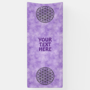 FLOWER OF LIFE - Sacred Geometry Symbol outline 1 Banner