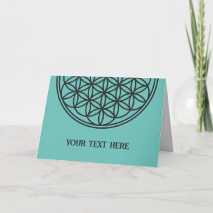 FLOWER OF LIFE - Sacred Geometry Symbol outline 1 Card