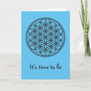FLOWER OF LIFE - Sacred Geometry Symbol outline 1 Card