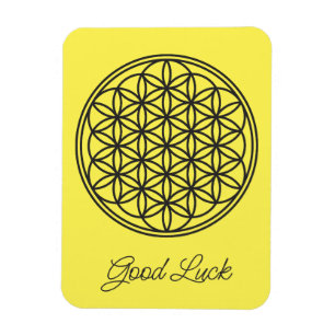 FLOWER OF LIFE - Sacred Geometry Symbol outline 1 Magnet