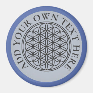 FLOWER OF LIFE - Sacred Geometry Symbol outline 1 Magnet