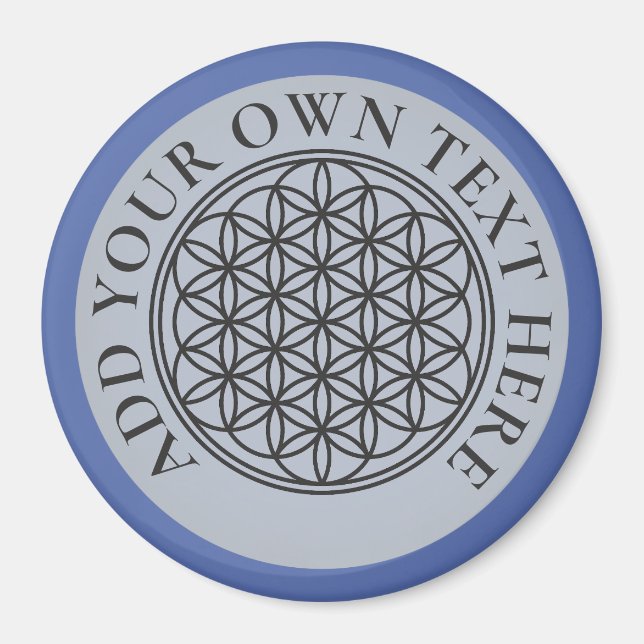 FLOWER OF LIFE - Sacred Geometry Symbol outline 1 Magnet (Front)