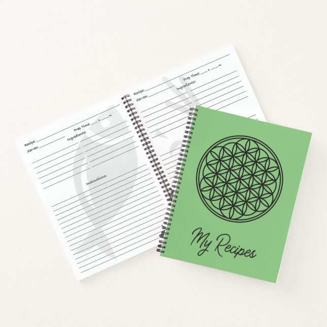 FLOWER OF LIFE - Sacred Geometry Symbol outline 1 Notebook (Inside)