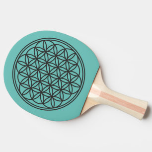 FLOWER OF LIFE - Sacred Geometry Symbol outline 1 Ping Pong Paddle