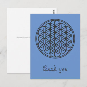 FLOWER OF LIFE - Sacred Geometry Symbol outline 1 Postcard