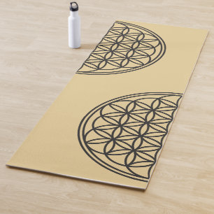 FLOWER OF LIFE - Sacred Geometry Symbol outline 1 Yoga Mat
