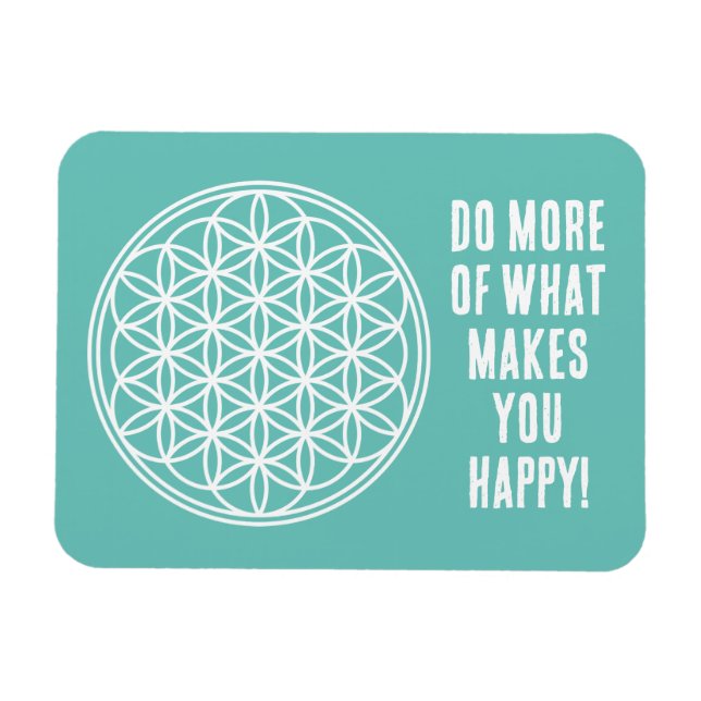 FLOWER OF LIFE - Sacred Geometry Symbol outline 2 Magnet (Horizontal)