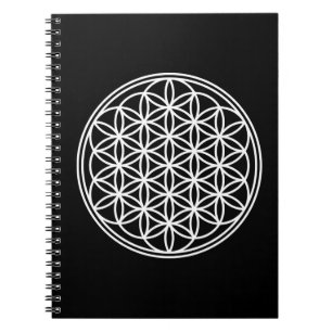 FLOWER OF LIFE - Sacred Geometry Symbol outline 2 Notebook