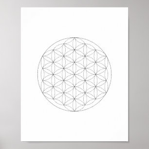 Flower of Life Sacred Geometry Wall Art Poster