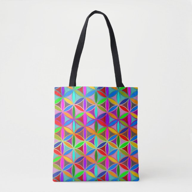 Flower of Life - seamless pattern - gradient colou Tote Bag (Front)