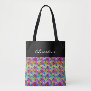 Flower of Life - seamless pattern - gradient colou Tote Bag