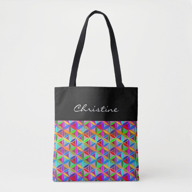 Flower of Life - seamless pattern - gradient colou Tote Bag (Front)