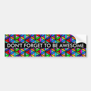 Flower of Life - seamless pattern - multi colored Bumper Sticker