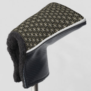 Flower of Life - seamless pattern - white gold Golf Head Cover