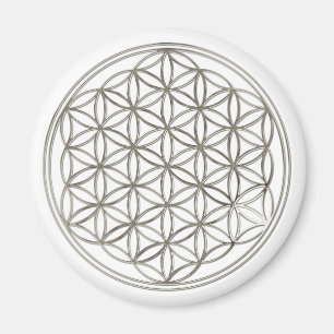 FLOWER OF LIFE - silver Magnet