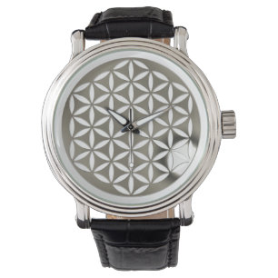 Flower of Life - silver - punched Watch