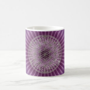 Flower of Life   silver radial Coffee Mug