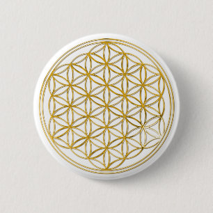 Flower of life small 2 inch round button