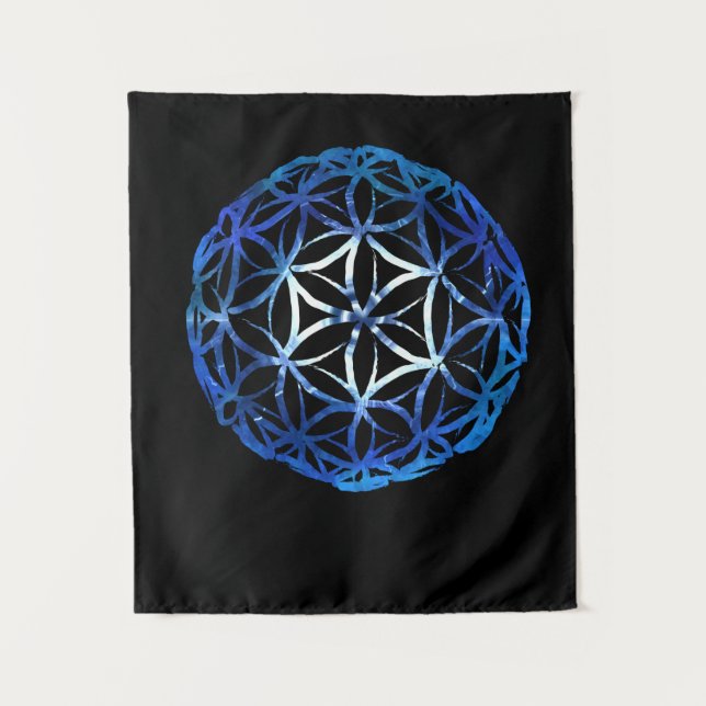 Flower Of Life Sphere Sacred Geometry Tapestry (Front)