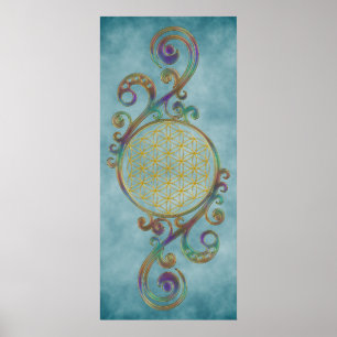 Flower Of Life - Spirals Ornaments 1 Poster