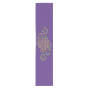 Flower Of Life - Spirals Ornaments 1 Short Table Runner