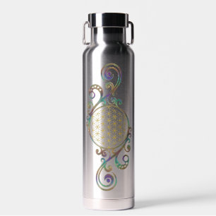 Flower Of Life - Spirals Ornaments 1 Water Bottle