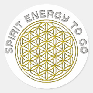 FLOWER OF LIFE - SPIRIT ENERGY TO GO CLASSIC ROUND STICKER