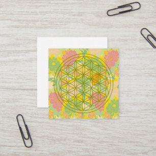 flower of life square business card