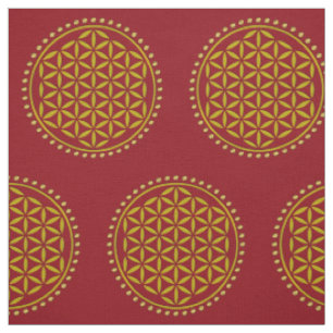 Flower of Life - stamp gold + your backgr. & ideas Fabric