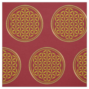 Flower of Life - stamp gold + your backgr. & ideas Fabric