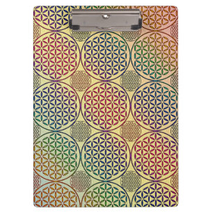 Flower of Life - stamp grunge pattern 1 Clipboard