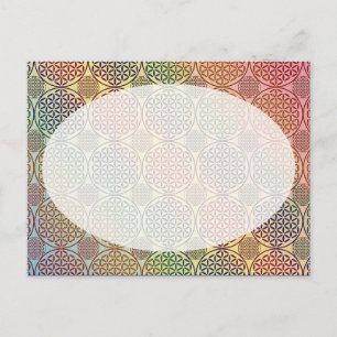 Flower of Life - stamp grunge pattern 1 Postcard