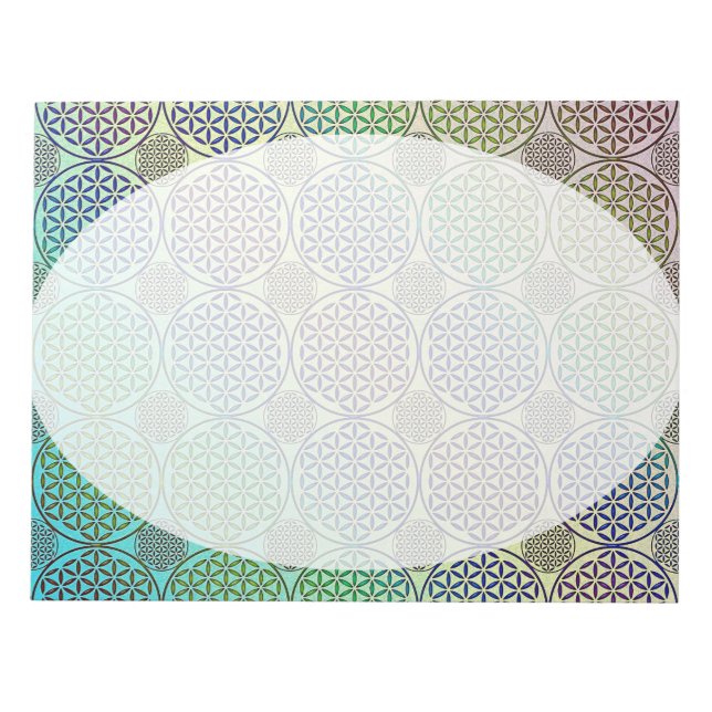 Flower of Life - stamp grunge pattern 2 Notepad (Front)