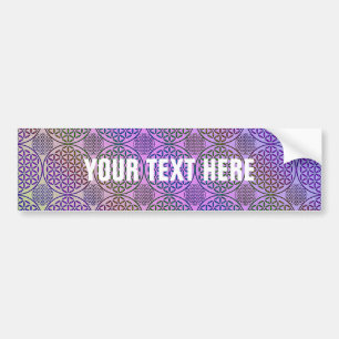 Flower of Life - stamp grunge pattern 3 Bumper Sticker