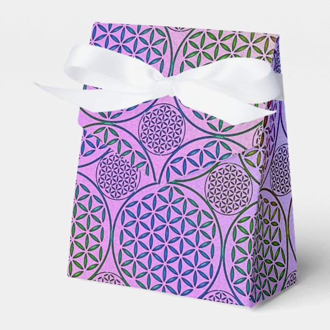 Flower of Life - stamp grunge pattern 3 Favor Box (Front Side)