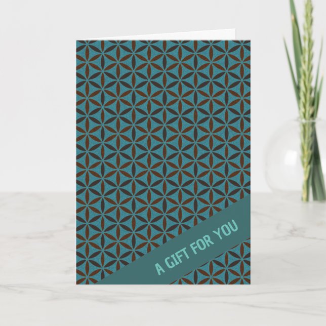 FLOWER OF LIFE - stamp pattern 2 Card (Front)