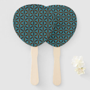 FLOWER OF LIFE - stamp pattern 2 Hand Fan