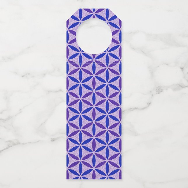 FLOWER OF LIFE - stamp pattern 4 Bottle Tag (Front)
