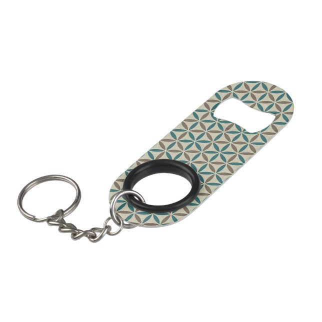Flower of Life - stamp pattern - BG 1 Mini Bottle Opener (Front Angled)