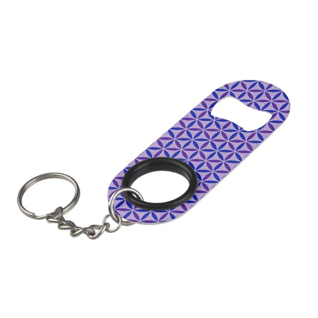 Flower of Life - stamp pattern - BG 4 Mini Bottle Opener (Front Angled)