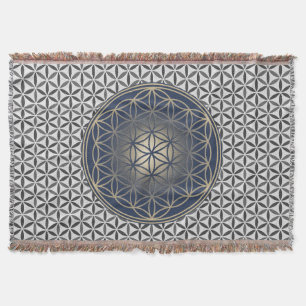 Flower of Life - stamp pattern - BG 5 Throw Blanket