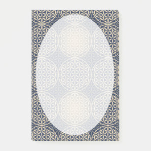 Flower of Life - stamp pattern - blue sand Post-it Notes