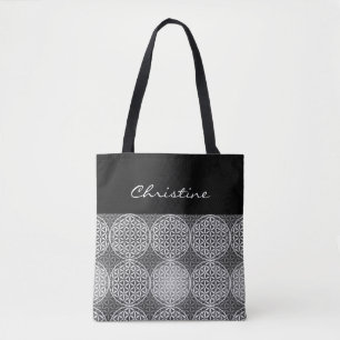 Flower of Life - stamp pattern - grey Tote Bag