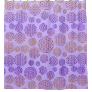 Flower of Life - stamp pattern - orange / violet