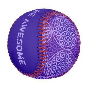 Flower of Life - stamp pattern - purple Baseball