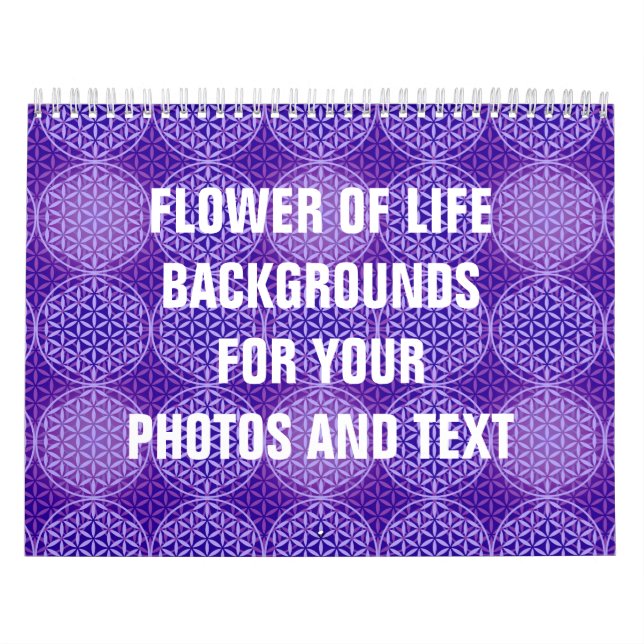 Flower of Life - stamp pattern - purple Calendar (Cover)