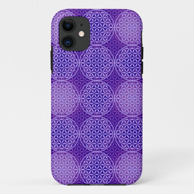 Flower of Life - stamp pattern - purple Case-Mate iPhone Case (Back)