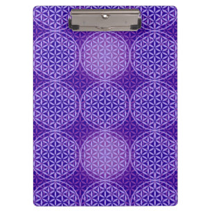 Flower of Life - stamp pattern - purple Clipboard