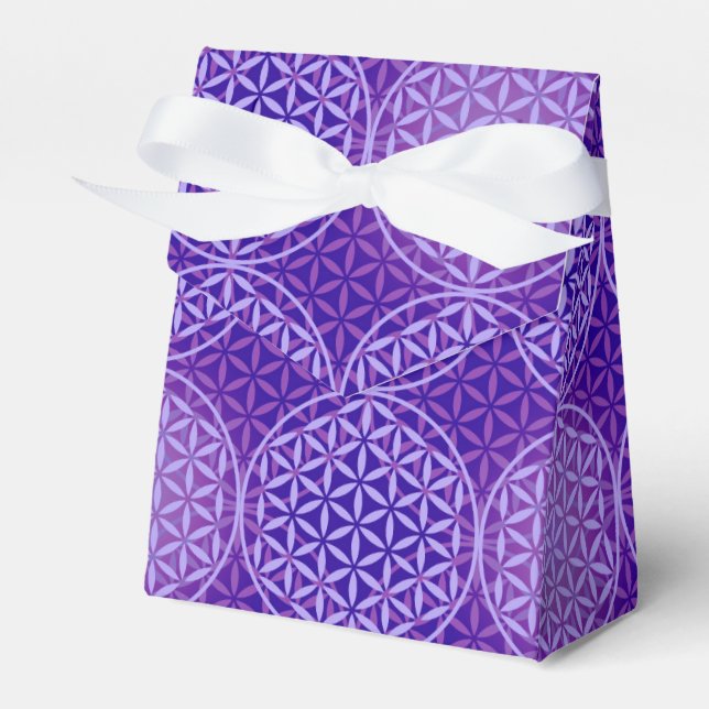 Flower of Life - stamp pattern - purple Favor Box (Front Side)