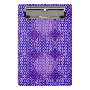 Flower of Life - stamp pattern - purple Mini Clipboard